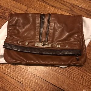 Marc Jacobs brown locket clutch